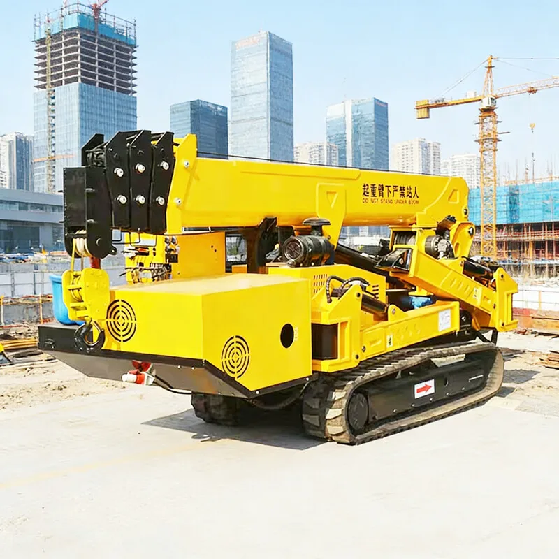 Customized China1.5-12T Tracked Spider Crane – Heavy Duty Construction with Remote Control, Factory Price