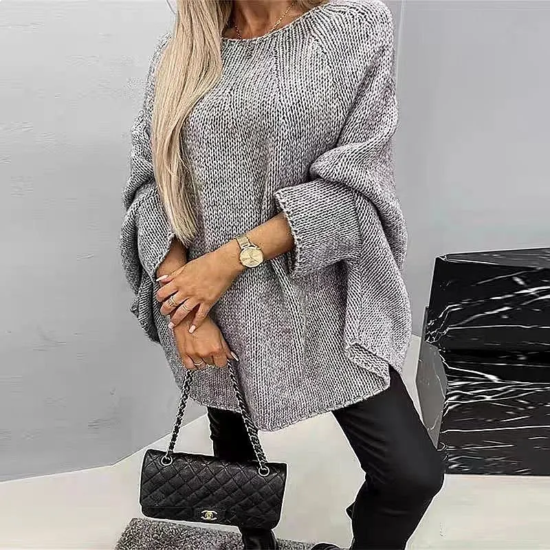 Knitted Cape Poncho Sweater Cable Knit Cardigan Shawl Wrap Tunic Top Cozy Loose Fit Winter Spring
