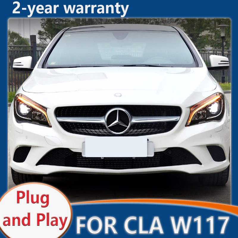 

For Benz W117 headlight CLA220 CLA45 CLA260 LED Headlights 2014-2019 DRL Fog Lamp Dynamic Turn Signal Projector Lens Accessories