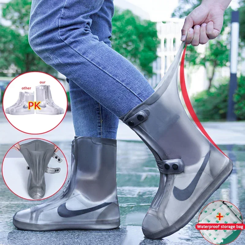 Kalosze pokrowce wodoodporne antypoślizgowe pokrowiec na buty Cubre Zapatos Para La Lluvia De Silicona Cubierta ipervable Para Lluvia XXL