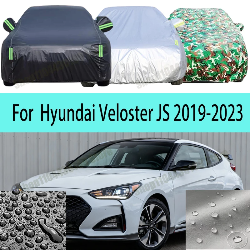 

For Hyundai Veloster JS 2019-2023 Outdoor Waterproof Snowproof Sunshade Car Cover 210T Custom Protection Storm Hood