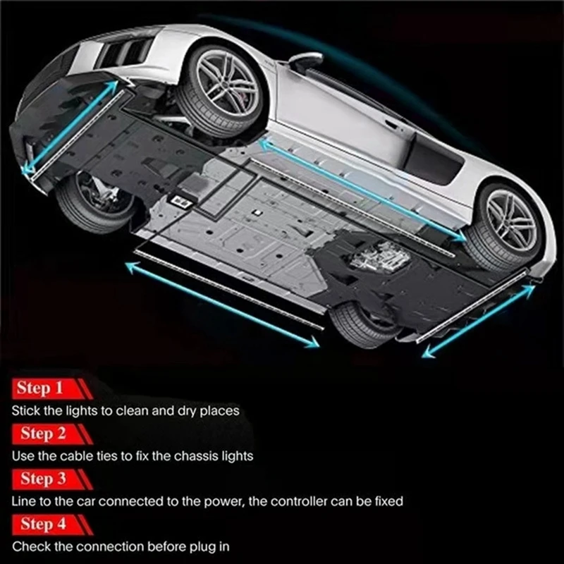 Car Symphony Chassis Light Voice Control APP Colorful Streaming Marquee Trim Light Atmosphere Light For SUV Truck