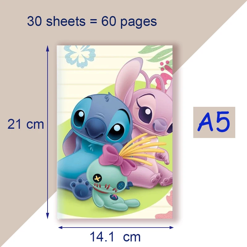 Imagem -05 - Caderno-lilo & Stitch-disney Papelaria Livro de Nota Escrevendo Diário Diário Anime Figura Graffiti Crianças Dia das Bruxas Dom Cosplay a5