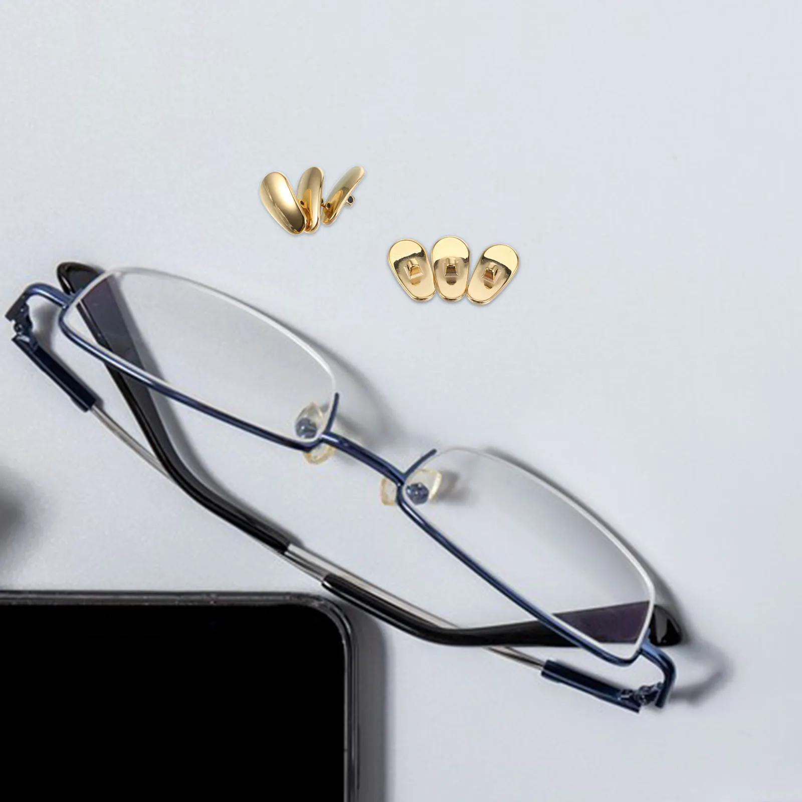 

3Pairs Ceramic Nose Pads Anti Slip for Glasses Comfortable Eyeglass Bridge Replacement Sunglasses Nose Cushions