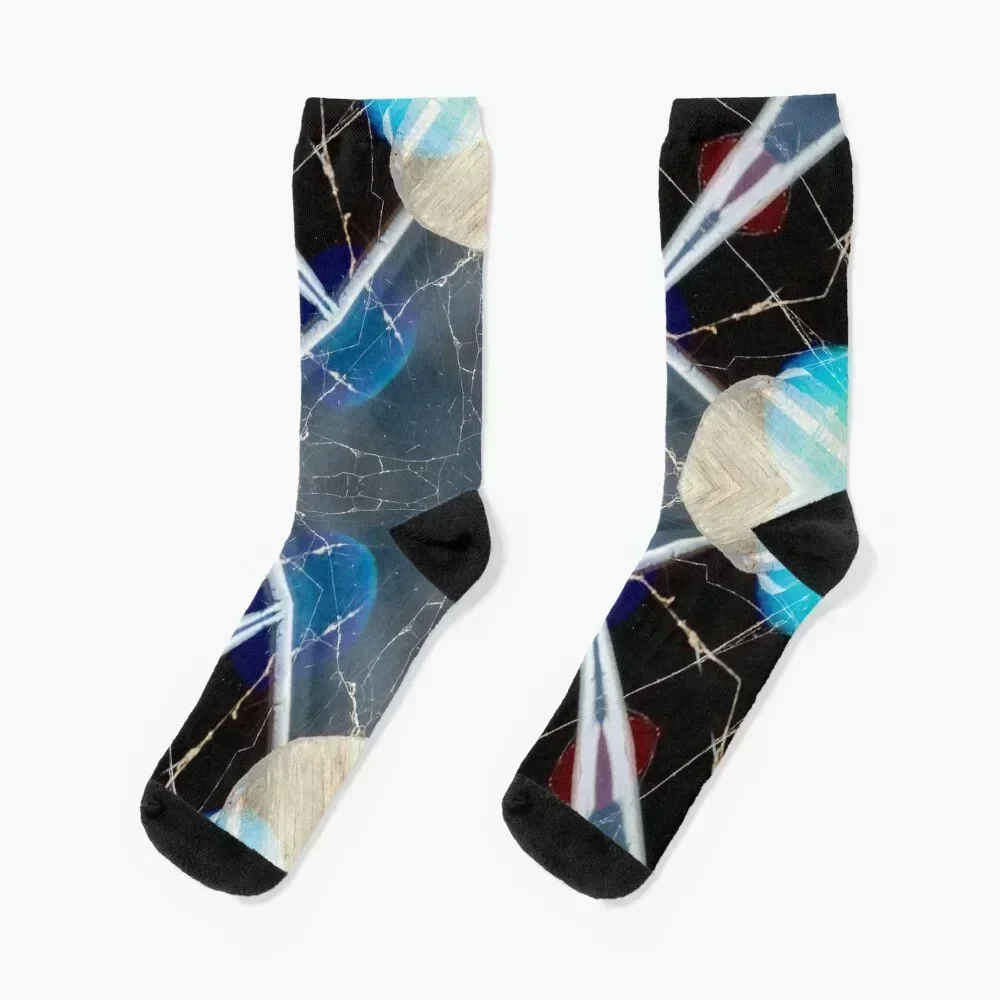 

Spiderweb Energy Diamond with Blue Socks Crossfit funny sock anti-slip Woman Socks Men's