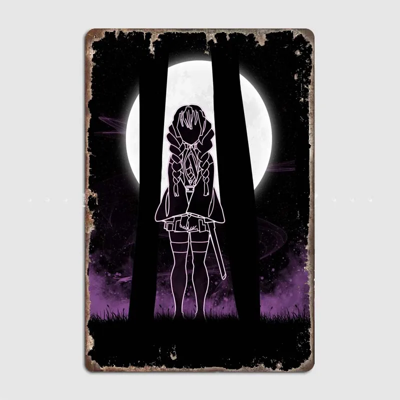 Mitsuri Kanroji Poster Add A Touch of Modern Aesthetic Art To Your Wall Decor with Demon Slayer Series Theme Metal Tin Plaque