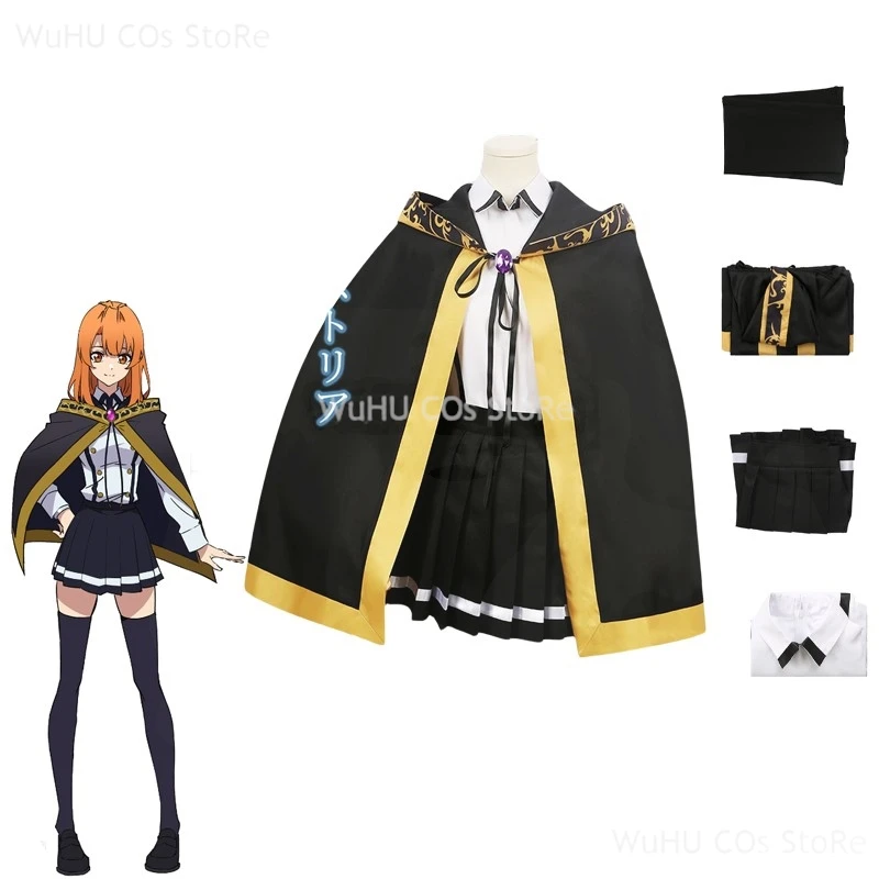 Wiru Seruforuto Koretto Rowaaru Cosplay Anime Wistoria: Wand and Sword Cos Costume Black Clock Suit Holloween Party Roleplay Set