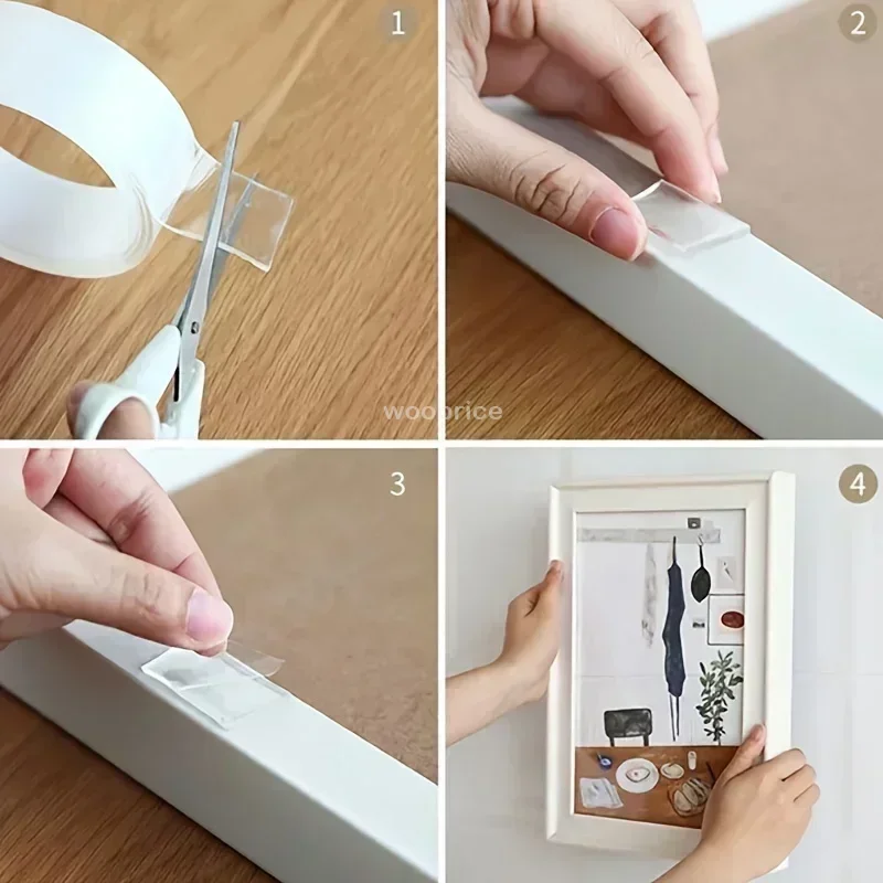 5m Double Contact Nano Tape Powerful Extra Strong Sided Adhesive for Kitchen and Bathroom Waterproof and Cleanable Tool image 4