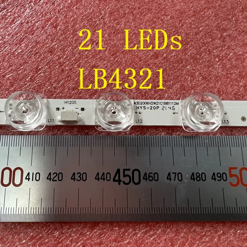 21 LED(6V) LED Backlight strip for TCL 43F8F 43L8F 43A820 43HR330M21A0 4C-LB4321-HR01J 43S434 43HR330M21A1 43RS520