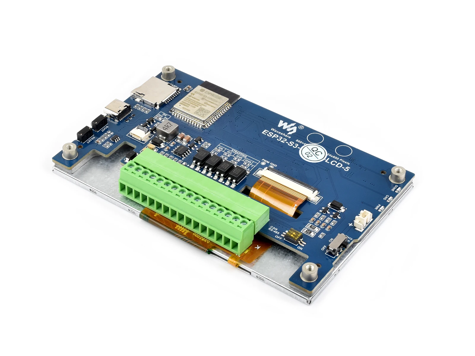 ESP32-S3-LCD-5, geen aanraakfunctie, 240 MHz, ondersteunt WiFi/Bluetooth, ondersteunt WiFi/Bluetooth, opties voor 800×480/1024x600 resolutie