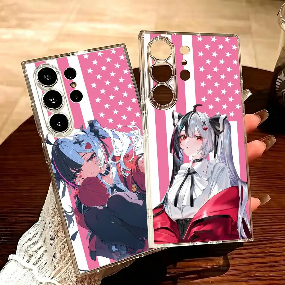 Cute L-Lacrimosa NTE Transparent Shockproof phone Case For Samsung S25,24,21,22,23,30,20,Ultra,Plus,Fe,Lite