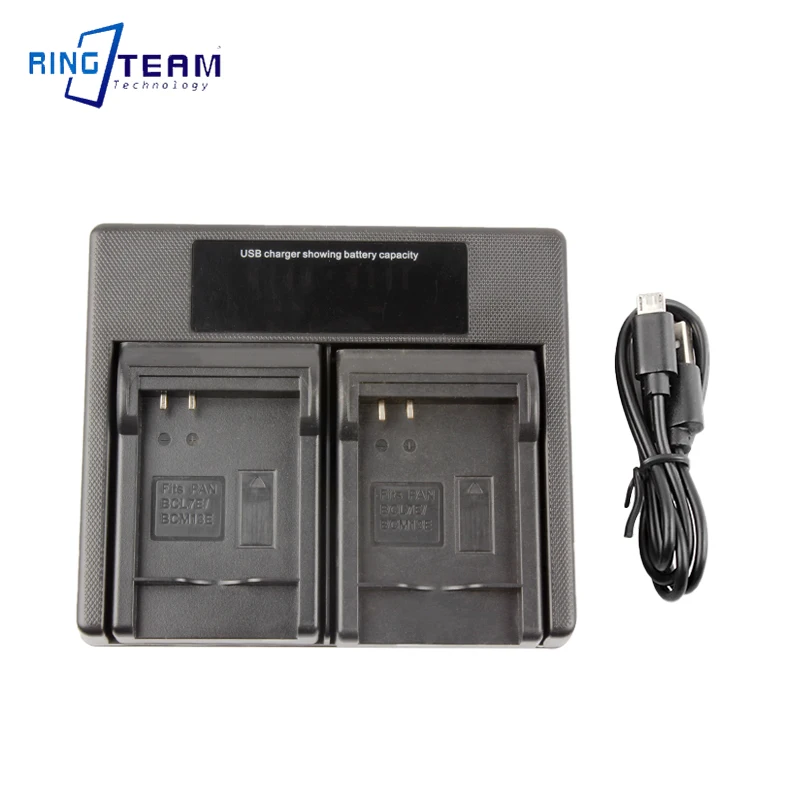 

DMW-BCL7E BCL7E LCD USB Dual Charger for Panasonic DMW-BCL7E DMW-BCL7 DMC-F5K DMC-F5P DMC-FH10GK DMC-XS1GK Battery