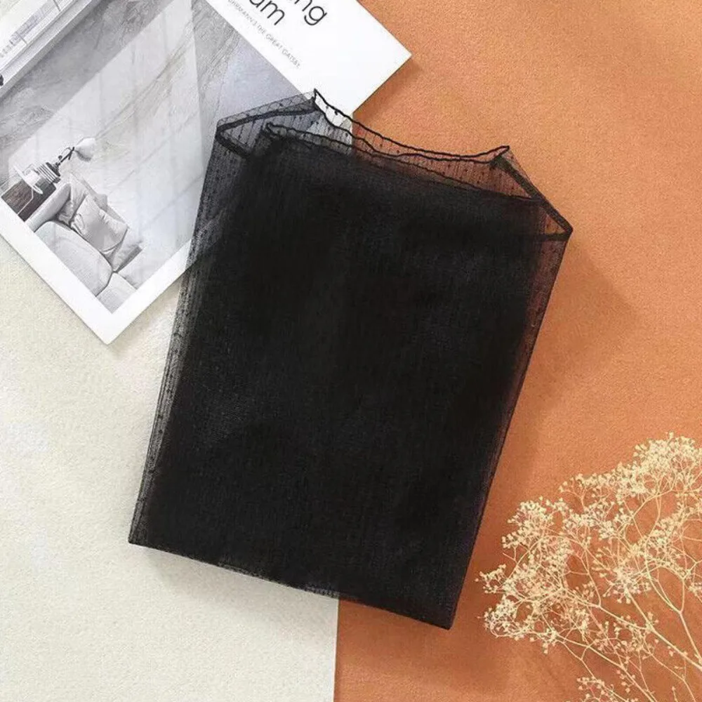 Camiseta de manga larga para mujer, blusa transparente de malla transparente, camisa inferior de encaje para playa de verano