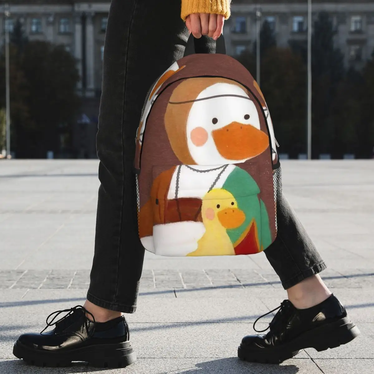 Cartoon Popular Goose Animal Backpack Student BookBag Children School Bag Computer Shoulder Bags for Boys Girls