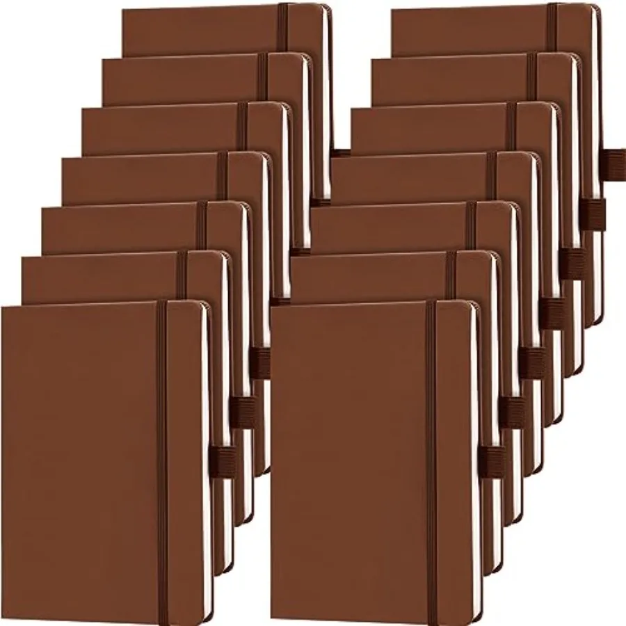 

Набор из 14 тетрадей в линейку формата A5 (5,5 x 8,2 дюйма) с твердой обложкой, линованные блокноты для колледжа с держателем для ручки, из искусственной кожи