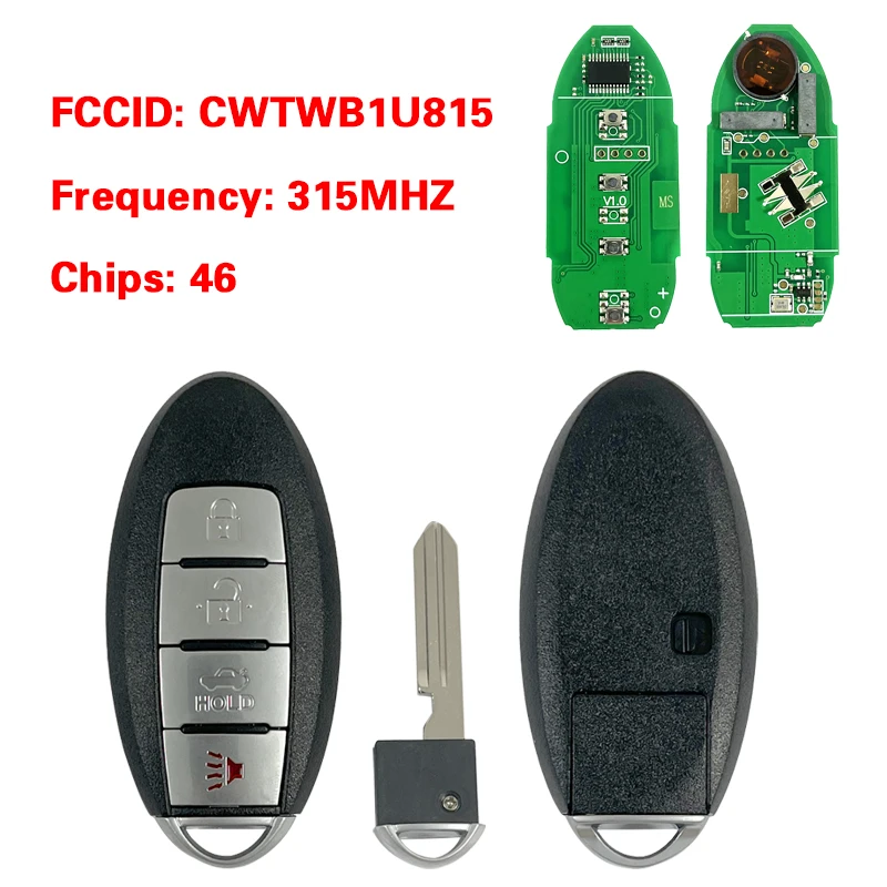 

CN 027039 Aftermarket CWTWB1U815 для Sunny Teana Sylphy Sentra Versa удаленный смарт-ключ 315 МГц ID46