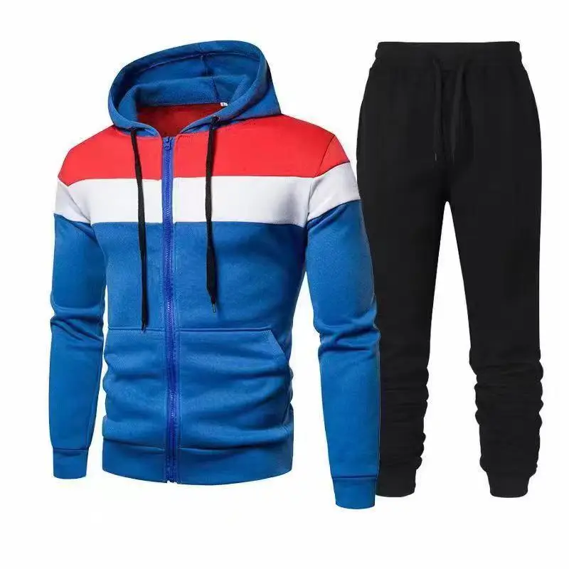 New Winter Men\'s Clothing Men Sets Printing Hoodie Set Fleece Zipper Sweatshirt Casual Sport Sweatpants Mens Tracksuits 2021