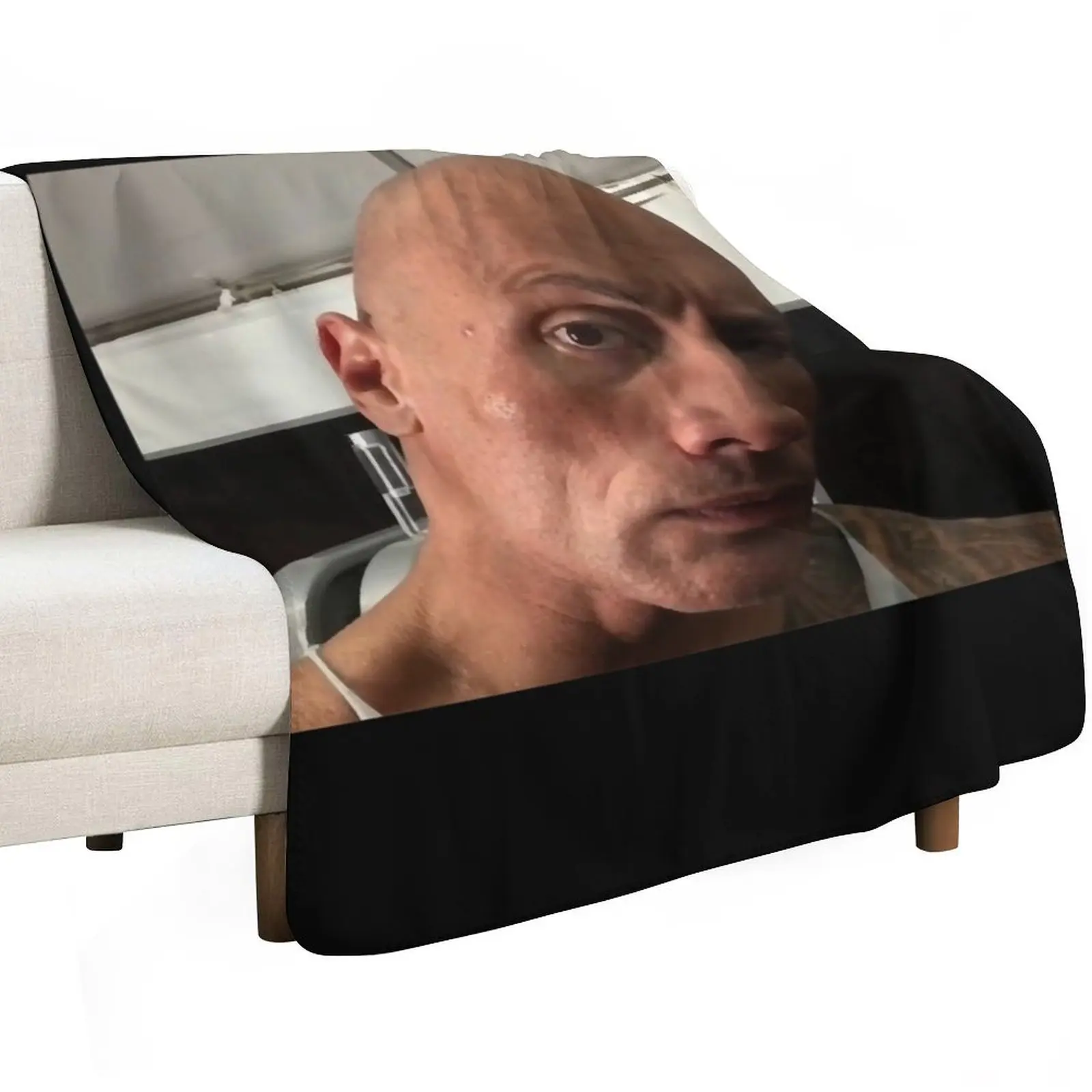 Dwayne The Rock Johnson eyebrow raise meme Throw Blanket Stylish Decor Blanket Gift for Friends Roommate