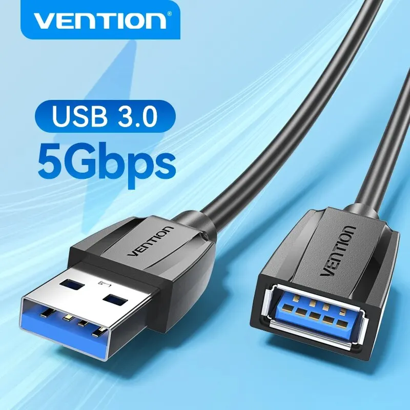 Vention Przedłużacz USB 3.0 Kabel męski do żeńskiego 3.0 2.0 Przedłużacz USB do PS4 Xbox Smart TV PC Przedłużacz USB