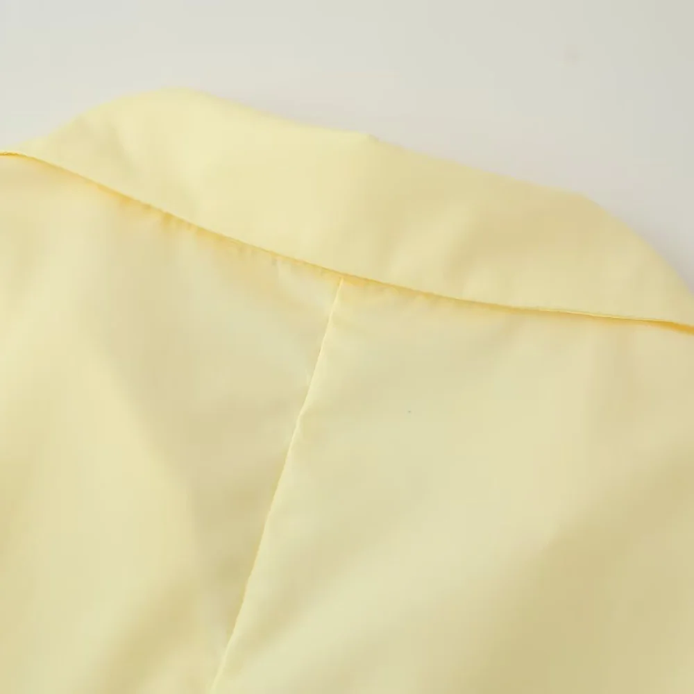 Women's Summer New Style Design Versatile Waist slimming Solid color Short sleeved Shirt Long Dress