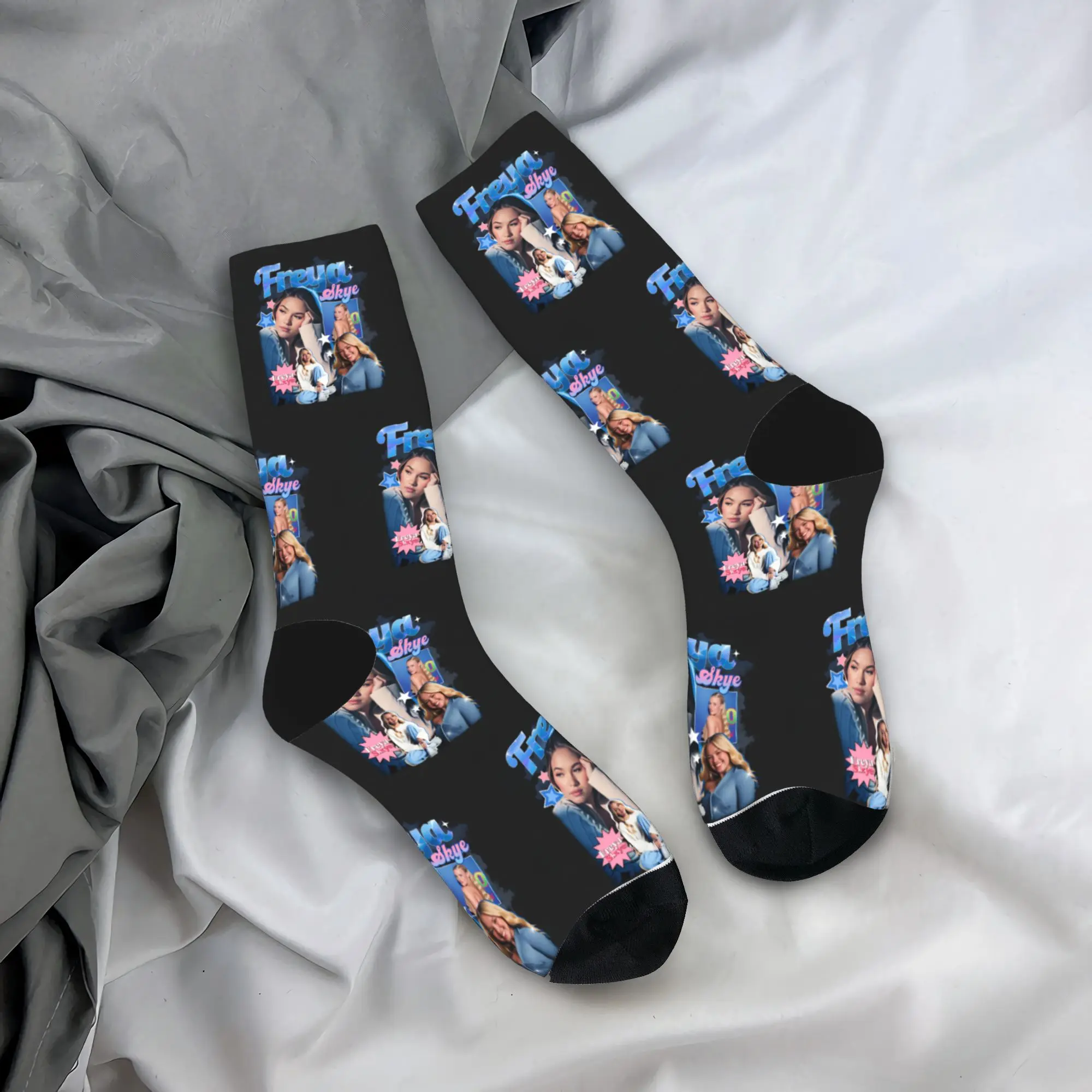 

Мужские носки S-Freyas Skye UK Singer Stars Align Concert, осенние ретро-теплые мягкие носки, дизайнерские нескользящие носки для скейтбординга