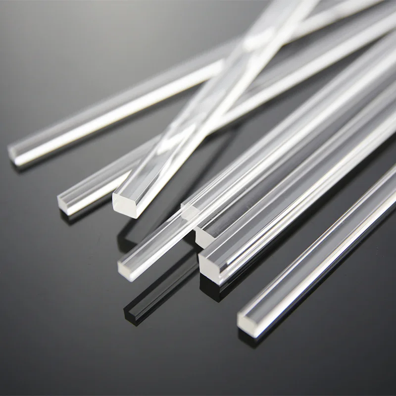 Imagem -05 - Rod Acrílico Transparente Alto Quadrado do Plexiglassy Material Modelo da Construção Manual de Faça Você Mesmo Comprimento 1050cm 110 Peças