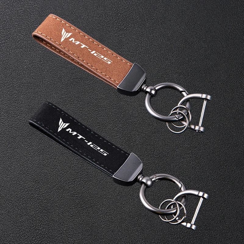 

Для YAMAHA MT125 MT-125 MT 125 2015 2016 2017 2018: высококачественный кожаный замшевый брелок для мотоцикла