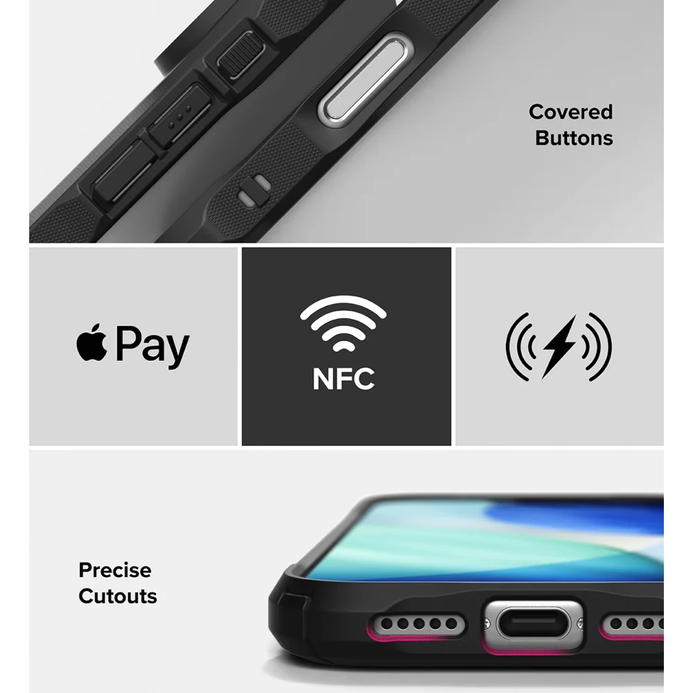 Etui Ringke Fusion-X kompatybilne z iPhone 17 Pro, twarda obudowa, odporna na wstrząsy, miękka ramka z TPU, ochraniacz na telefon iPhone. — zdjęcie produktu 4