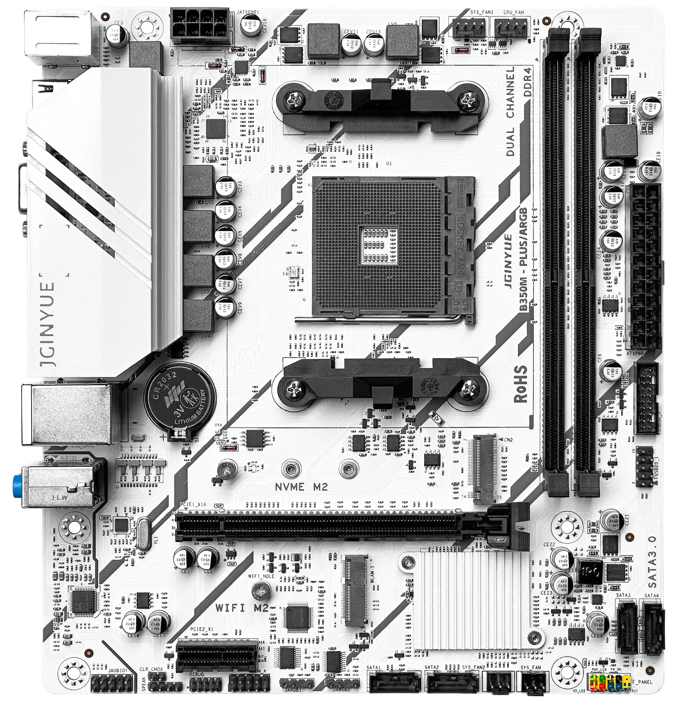 JGINYUE B350 AMD AM4 B350M-PLUS/ARGB DDR4 M-ATX motherboard For Computer SATA M.2 NVME