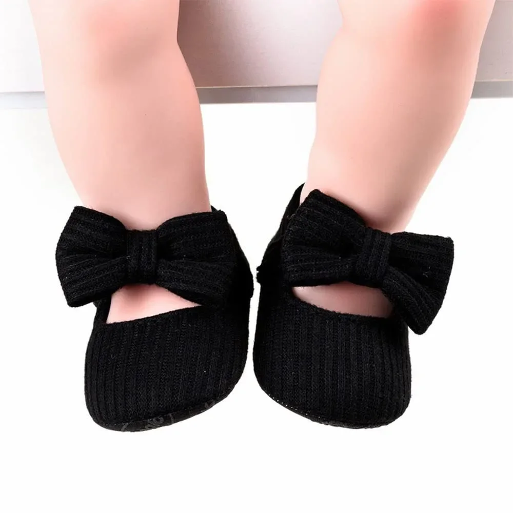 

Infant Baby Girls Princess Mary Jane Flats Shoes,Toddler Soft Sole Wedding Dress First Walker Non-Slip Bowknot Pre-Walkers Shoes