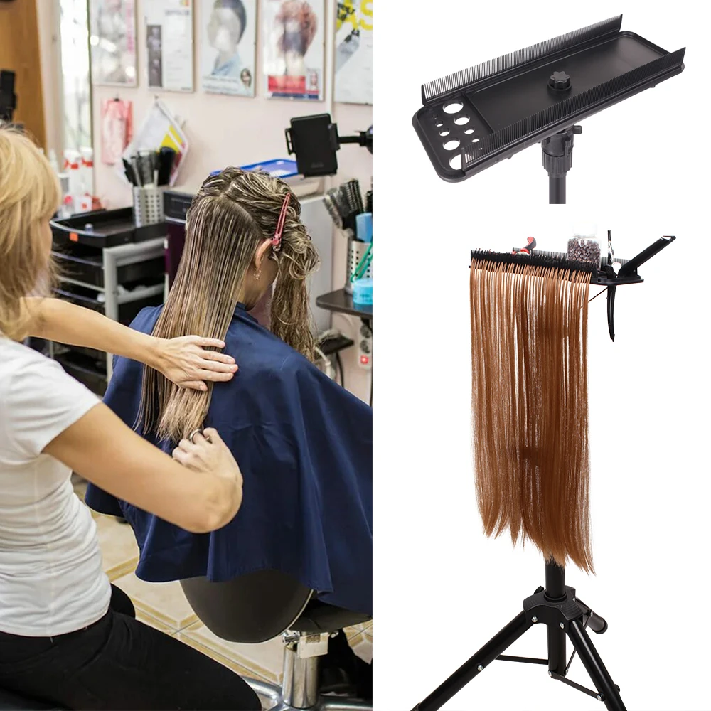 

Salon Tray Hair Extension Holder Rack Display Hair Extensions For Washing,Coloring Blow-Drying Of Weft,Clip-In,Tape-In Extension