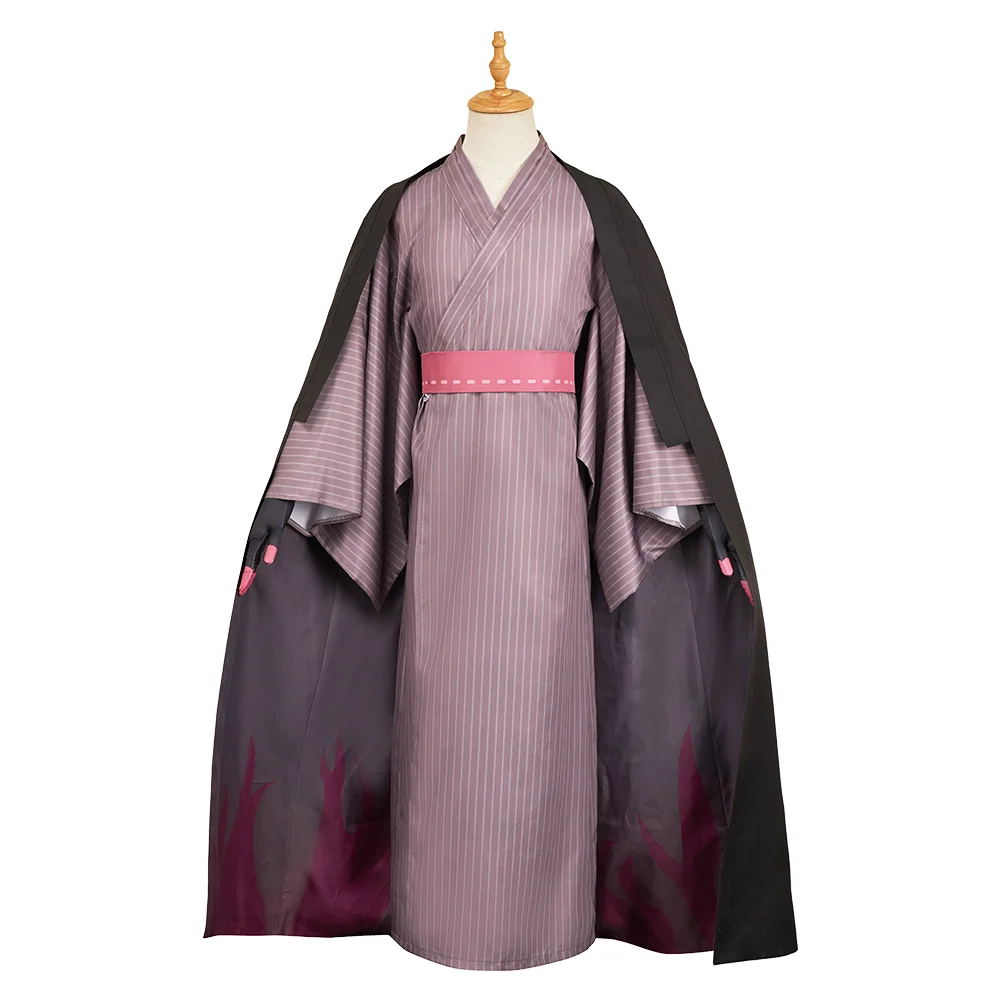 Disguise Alastor Cosplay Kimono Bathrobe Cartoon Hotel Fantasia Adult Men Gloves Girdle Costume Set for Halloween Party Suit - view 2