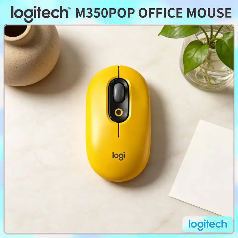 

Eco-Friendly Logitech M350 POP Mouse Recycled Plastic Silent Scroll Multi-Gadget for Smart Monitor and Wireless Display Device