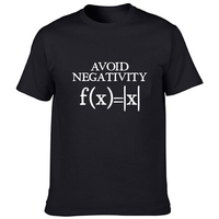 Avoid Negativity Men Funny Mathematics Absolute Value T-shirts Math Function Geek T Shirts Summer Tops Tees Clothes High Quality