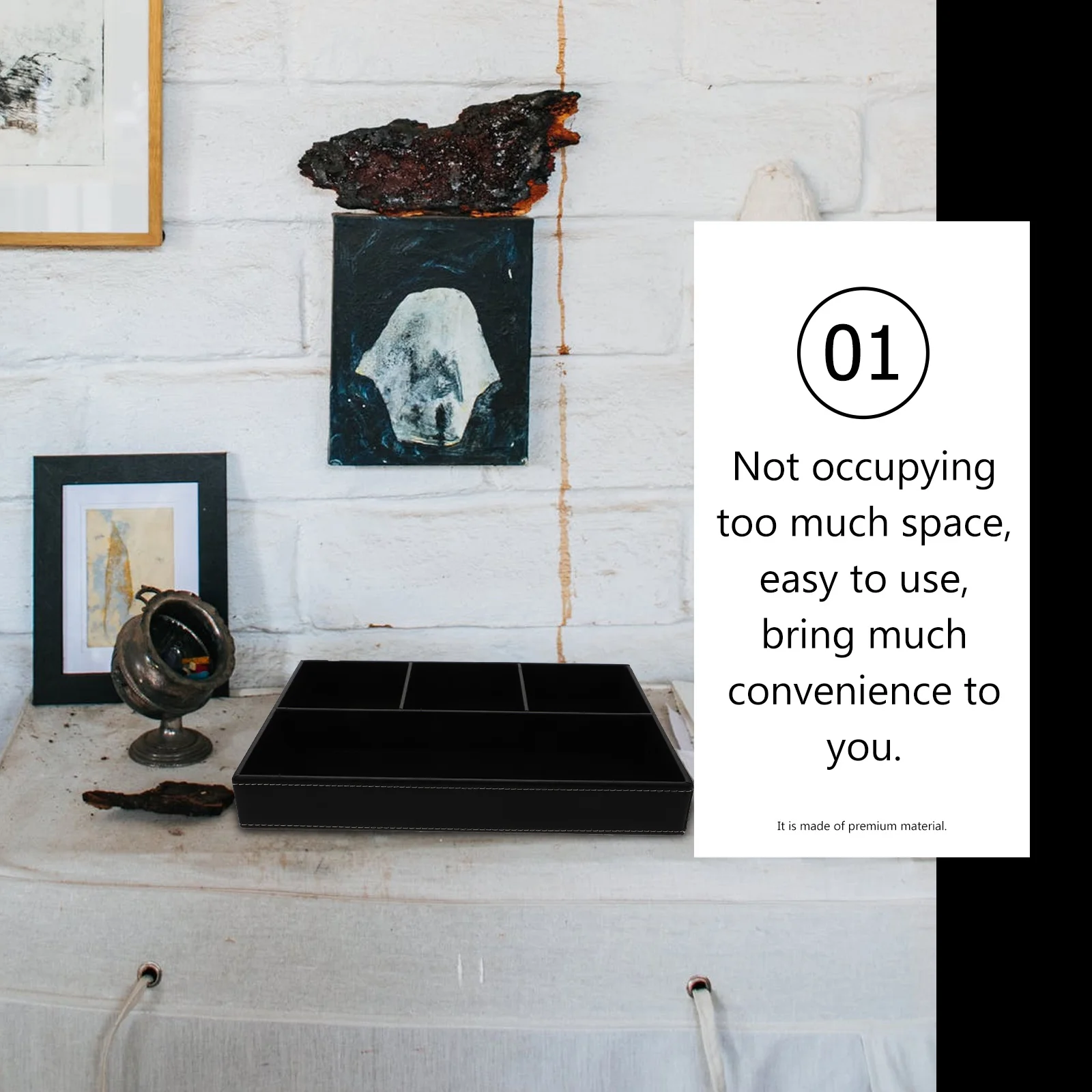 

1pc Storage Basket Desktop Key Holder Cutlery Organizer Multi Compartments Box Household Sundries Container Kitchenware