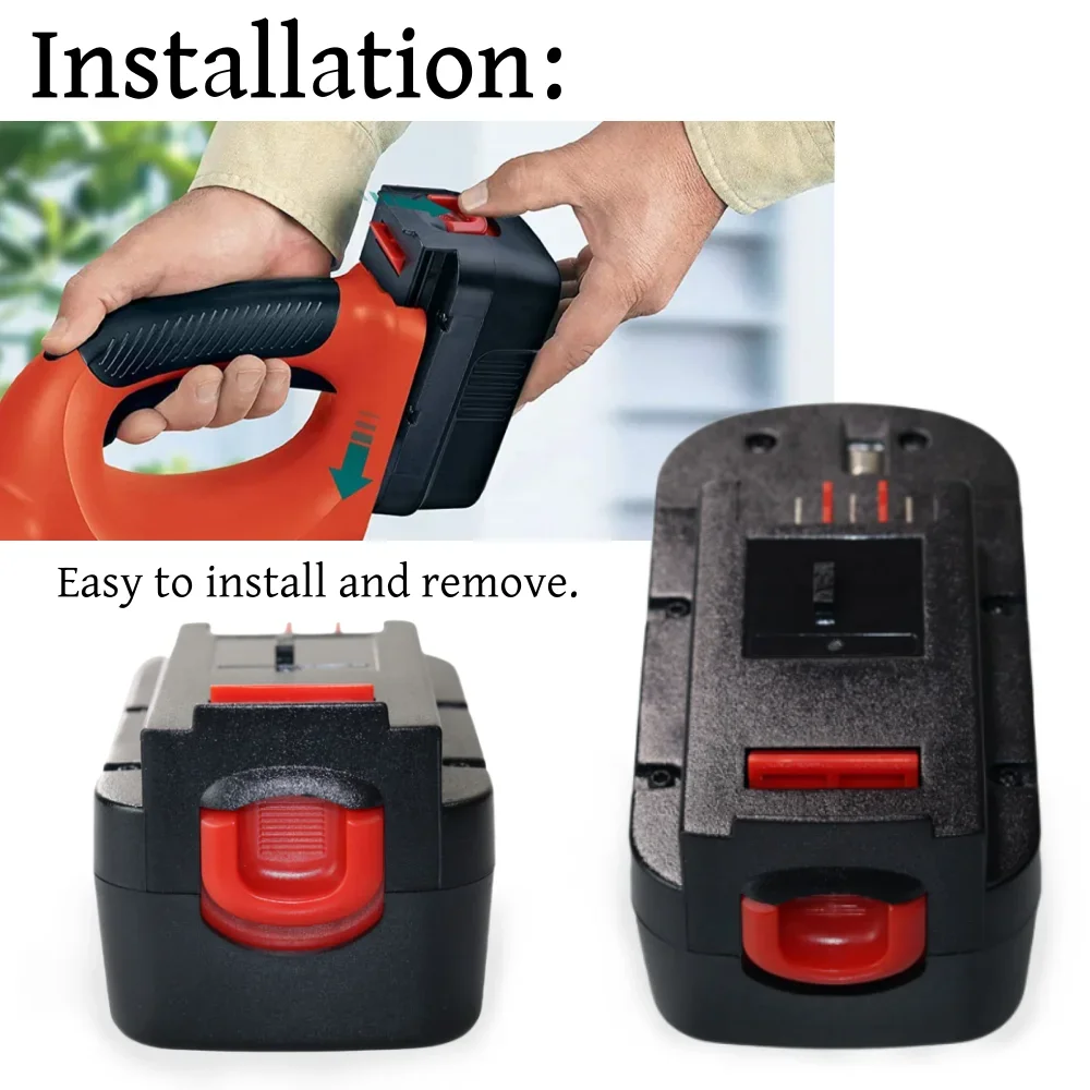 

Аккумулятор для электроинструмента 18 В, 6000 мАч для Black Decker A18 A1718 A18NH HPB18 HPB18-OPE FS1800CS FS1800D FS1800D-2 FS1800ID