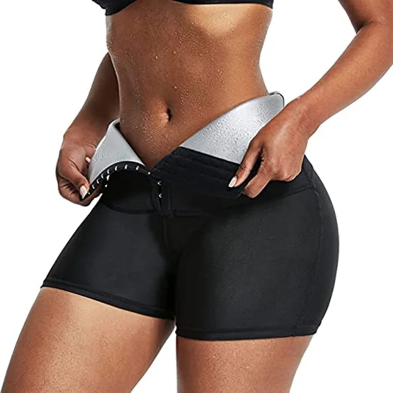 Women Hot Thermo Pants Sauna Shorts Sweat Capris Compression Slimming Tummy Control Body Shaper Weight Loss High Waist Trainer