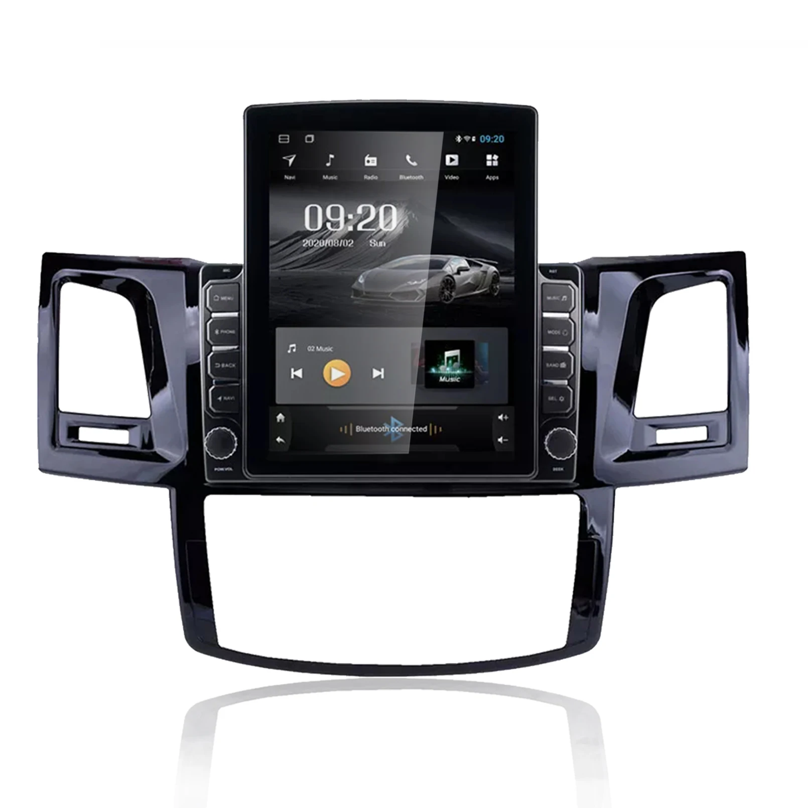 Radio Estéreo con pantalla Tesla para coche, reproductor Multimedia con navegación GPS, BT, AutoAudio, Carplay, para TOYOTA Fortuner, HILUX, Revo, años 2005 a 2015