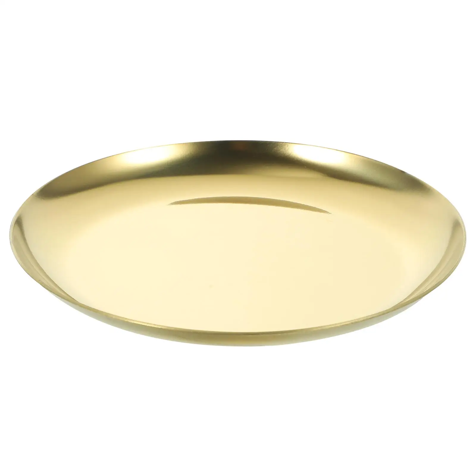 

Necklace Jewelry Plate Storage Tray 430 Stainless Steel Decor Metal Ring Dish