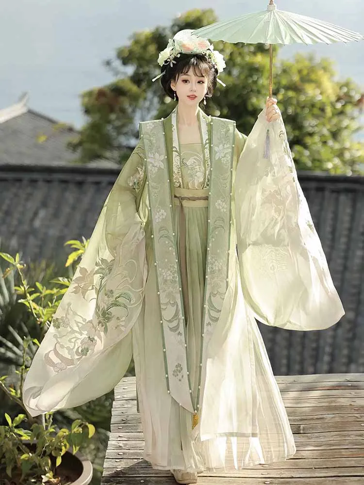 

Hanfu Dress Women Chinese Ancient Traditional Green Hanfu Costume Stage Performance Female Halloween Cosplay Costume Plus Size