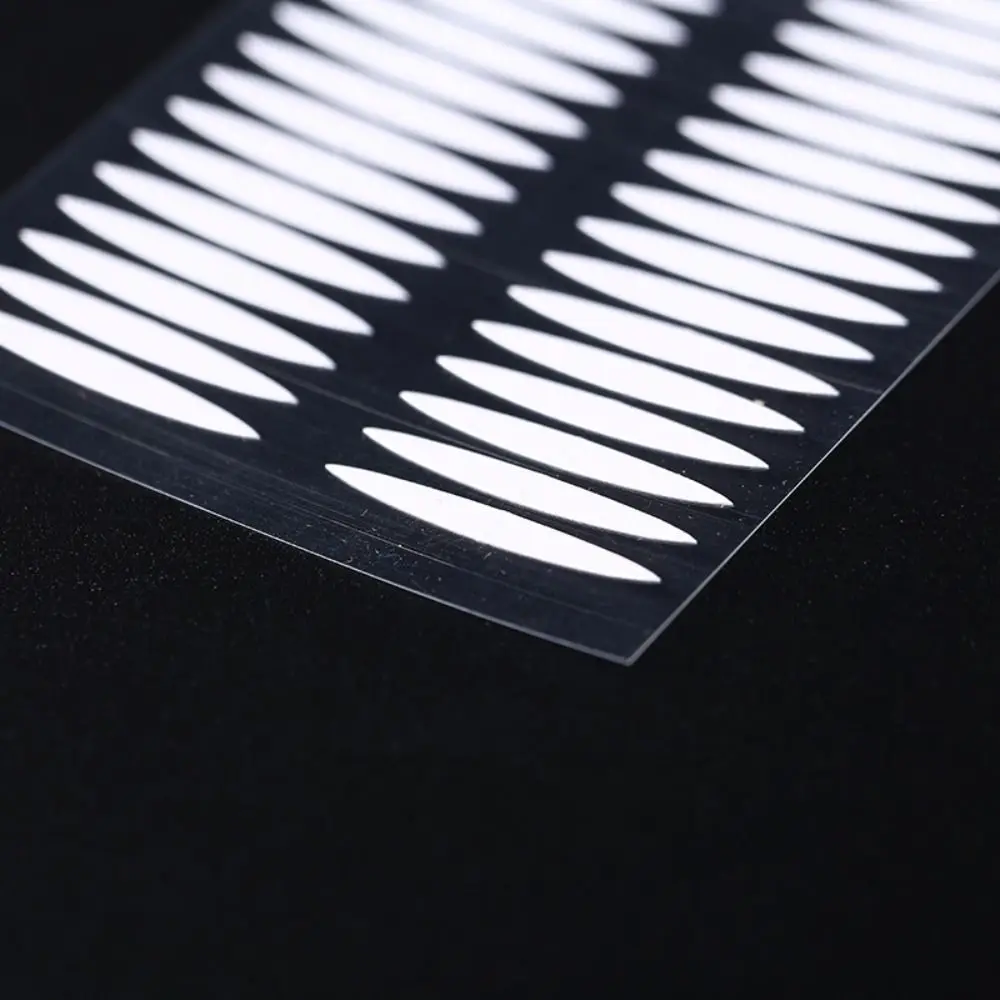 200 pares dupla face pegajosa invisível fita de pálpebra dupla tez natural em forma de azeitona dupla dobra pálpebra adesivos olhos grandes