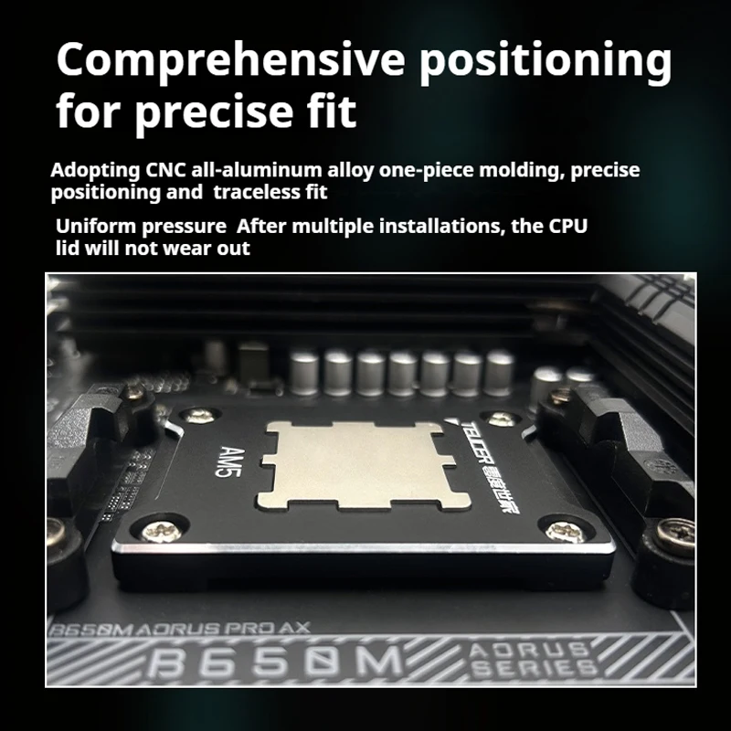 TEUCER AM5 CPU Bending Corrector กรอบอลูมิเนียม Fastener สําหรับเมนบอร์ด AMD