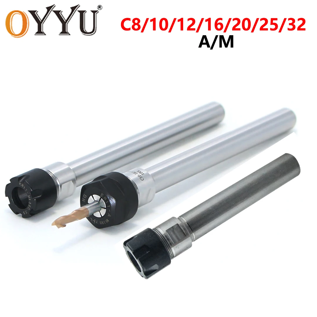 

OYYU C8 C10 C12 C16 C20 C25 C32 ER8 ER11 ER16 ER20 ER25 ER32 Collet Chuck Holder CNC Milling Lengthen Tool ER Extension Rod