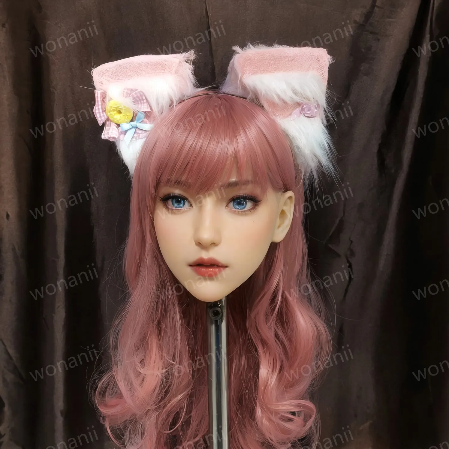 Edisi terbatas kepala wanita, bahan TPE, replika kepala wanita 1:1, tekstur lembut, mainan pria dewasa, tampilan riasan yang indah, lembut