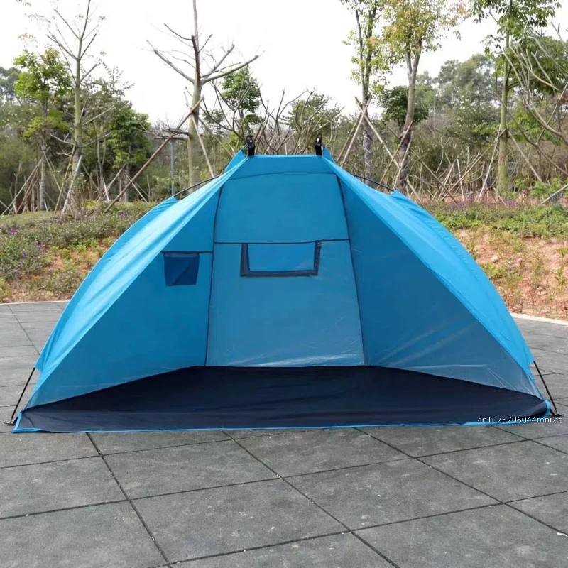 Outdoor Double Sunshade Tent Portable Camping Beach Sunshade Tent Windproof Sunscreen Fishing Double Tent