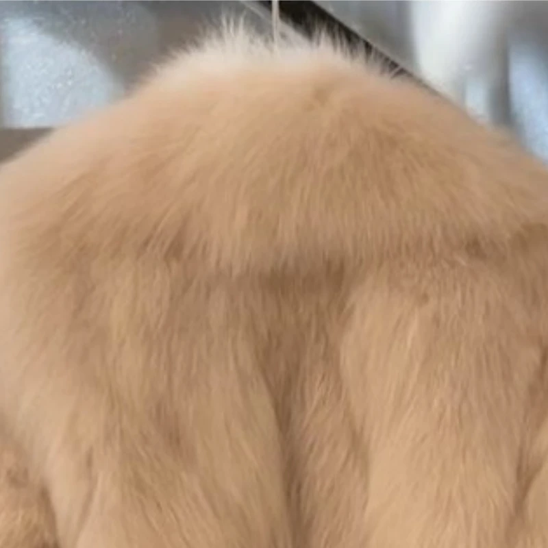 Women's Fall Winter Fur Coat Little Fragrance Faux Fur Outerwear Design Luxury Brand Simple Fashion Comfortable Eco-friendly