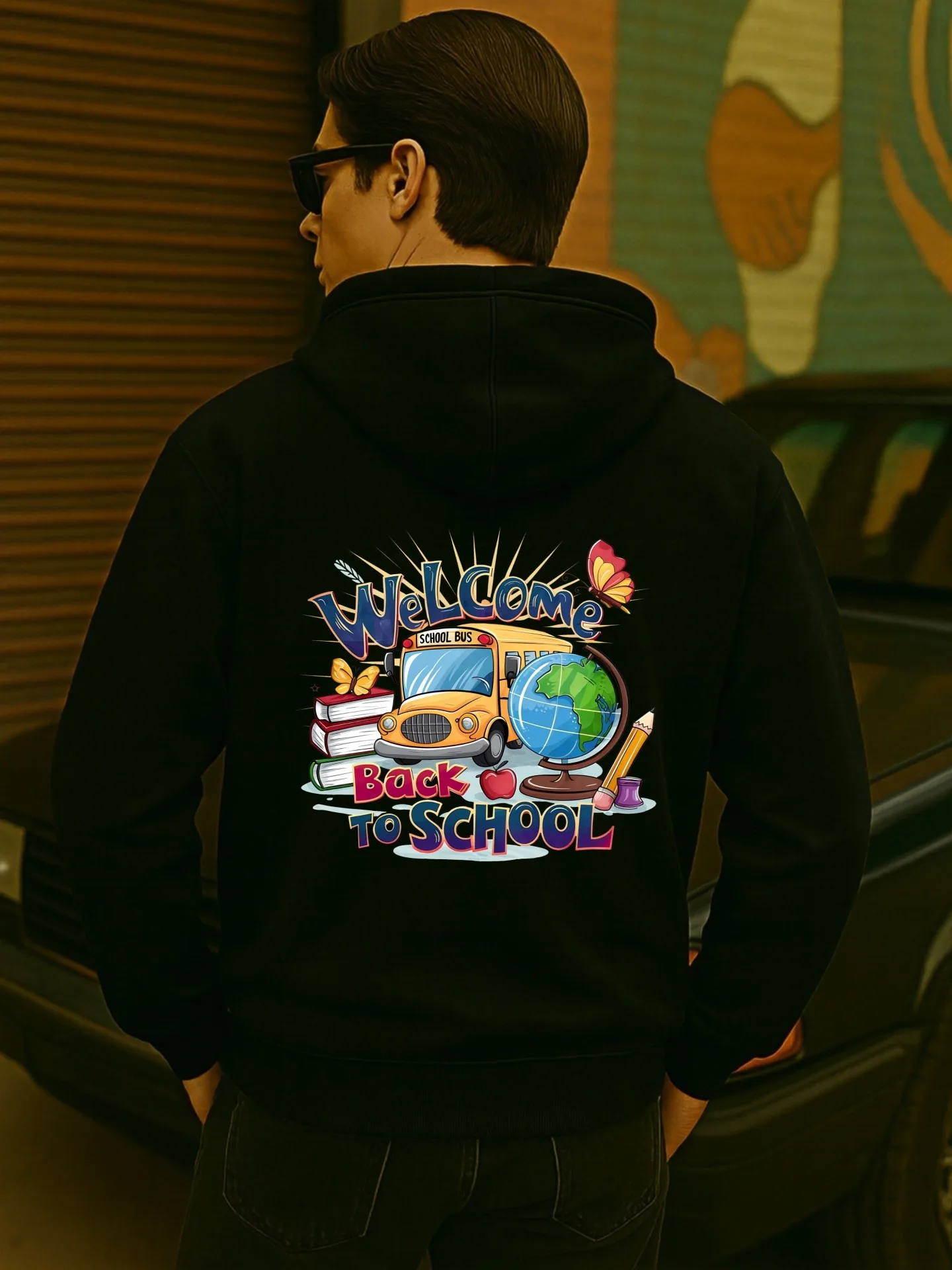 هوديي برسومات جرافيك للرجال، بلوفر مطبوع عليه رسوم كرتونية للشباب، نمط ملابس الشارع، كاجوال للارتداء اليومي