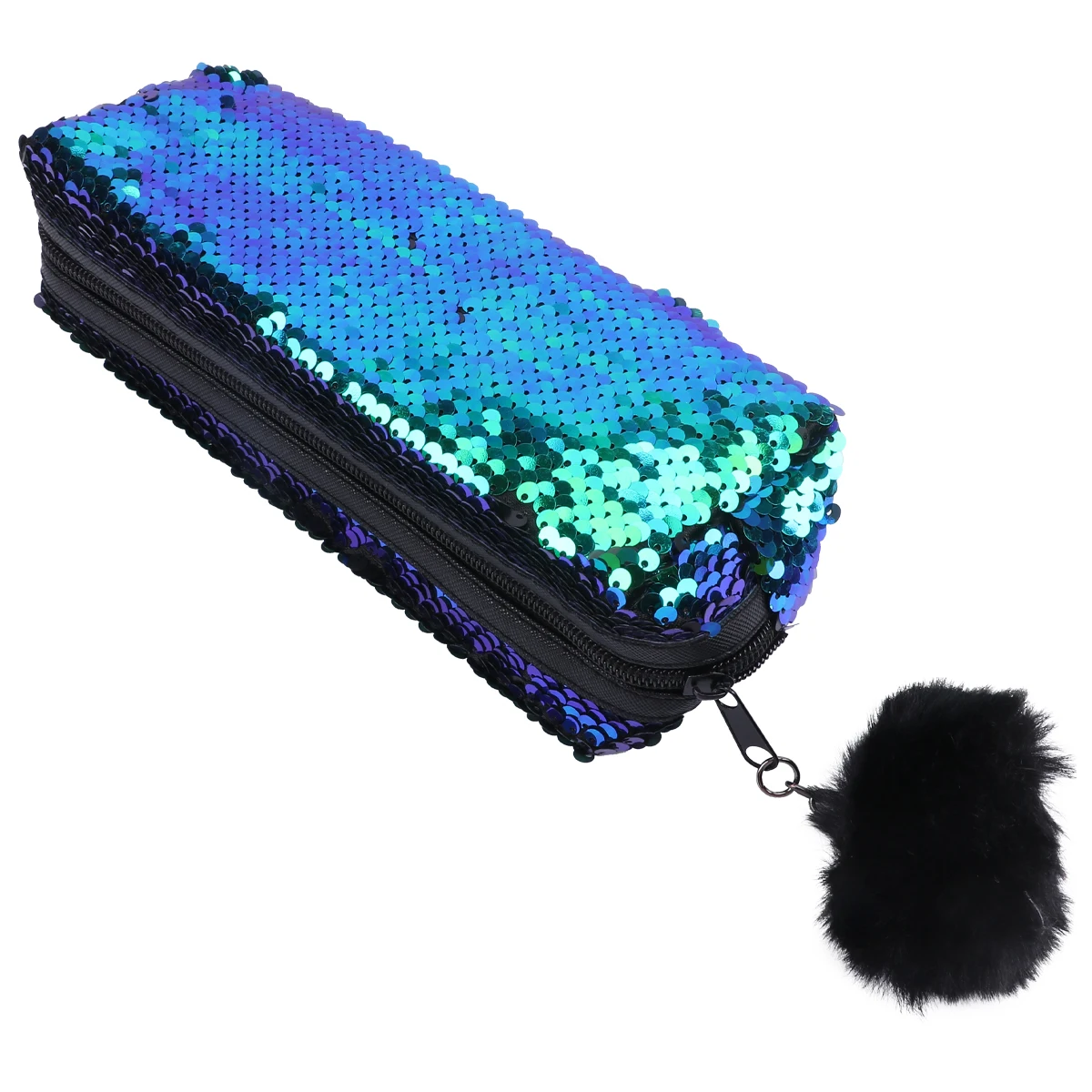 Sequin Pencil Case Stationery Bag Smooth Zipper Polyester Gift Glitter Pouch Mermaid Bag Travel Storage