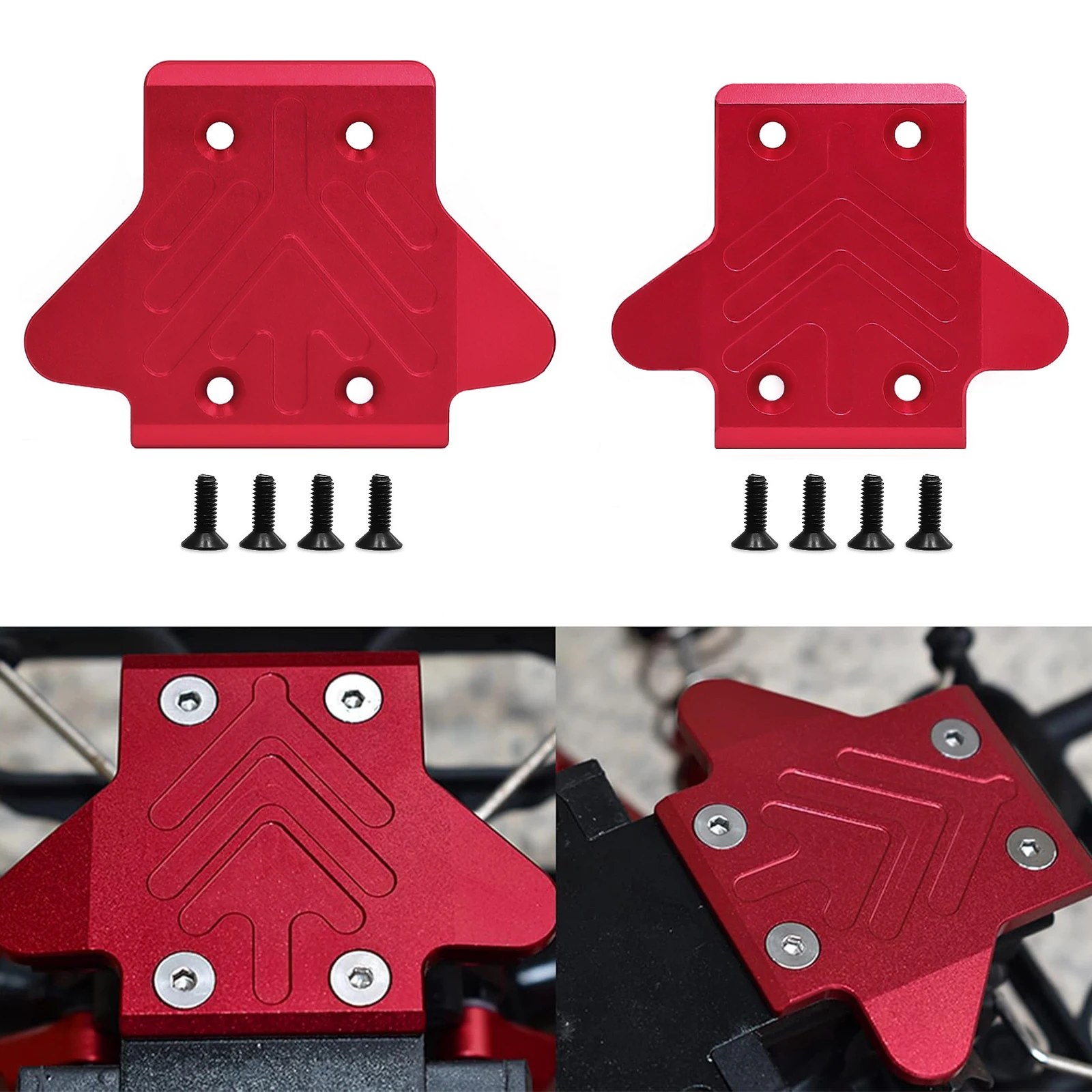 1/8 ARRMA KRATON 6S RC 자동차 업그레이드 부품용 알루미늄 합금 전면 및 후면 섀시 아머, 금속 베이스 플레이트 보호 커버