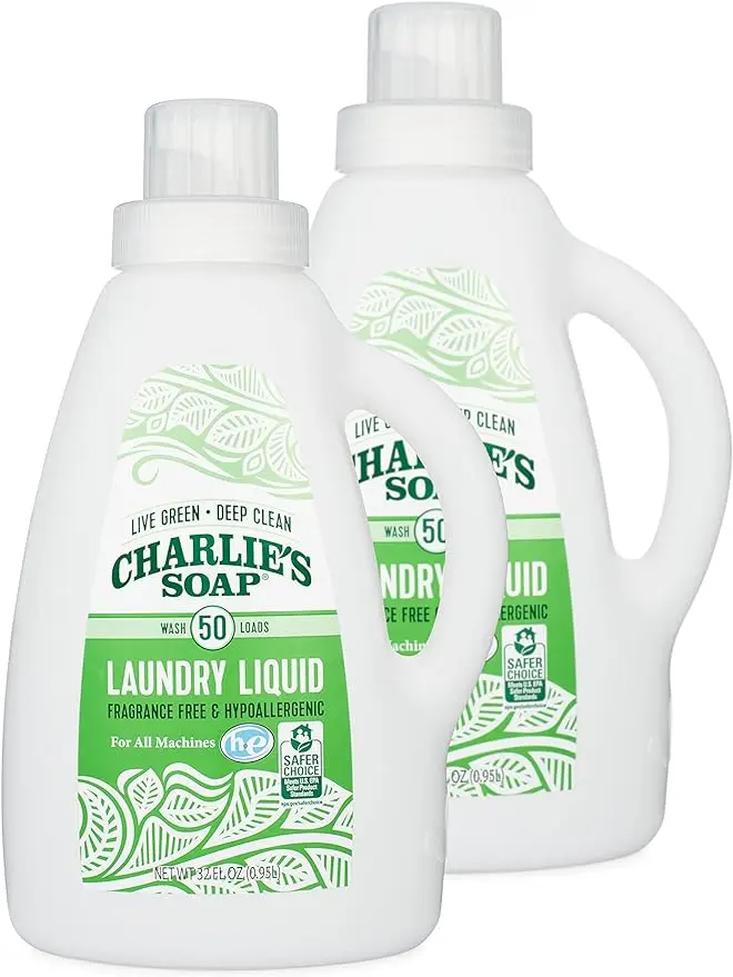 

Laundry Liquid (50 Loads 2 Pack) Natural Deep Cleaning Hypoallergenic Laundry Detergent Safe Effective and Non-Toxic